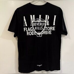 Amiri Beverly Hills Tシャツ ブラック ソフトな着心地 Amiri amiri beverly hills - Gem